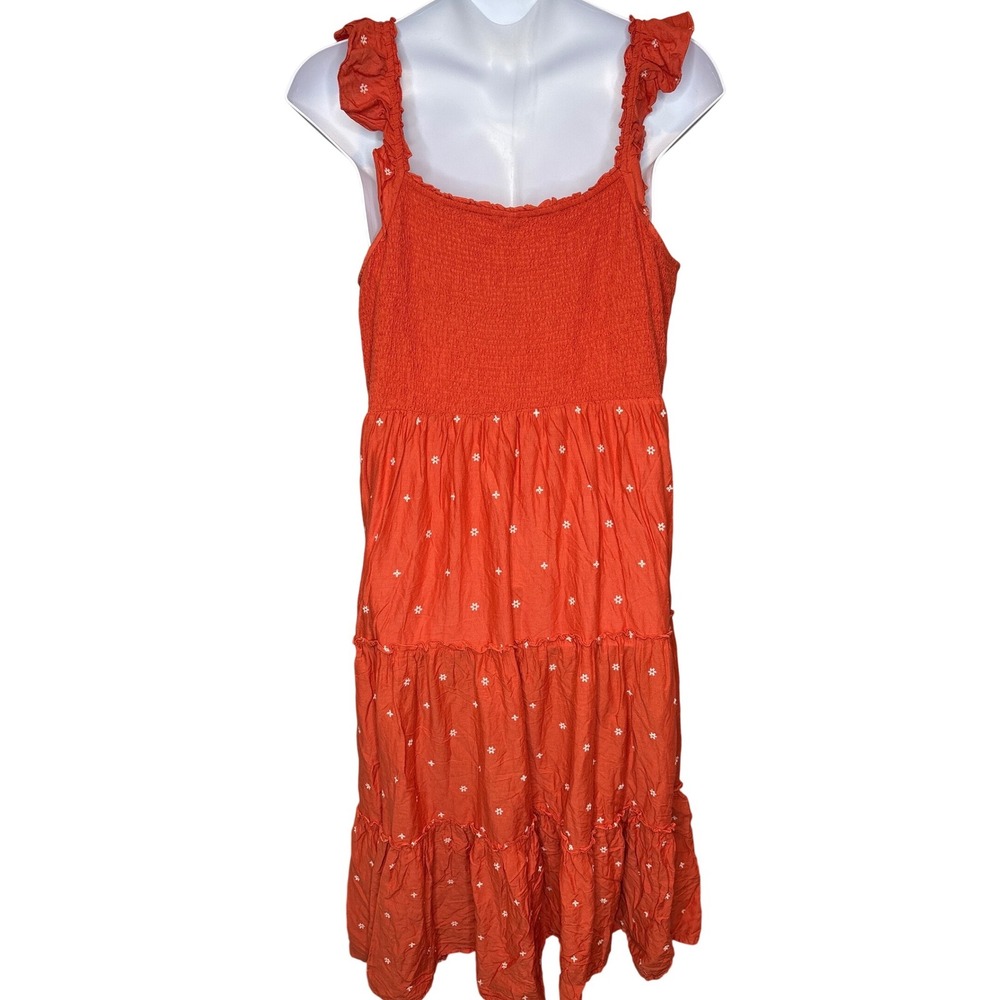 Women's Red Ruffle Tiered Sundress - Picture 2 of 9